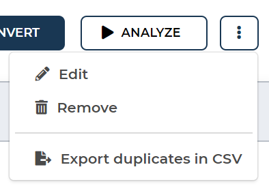 Export duplicates in CSV