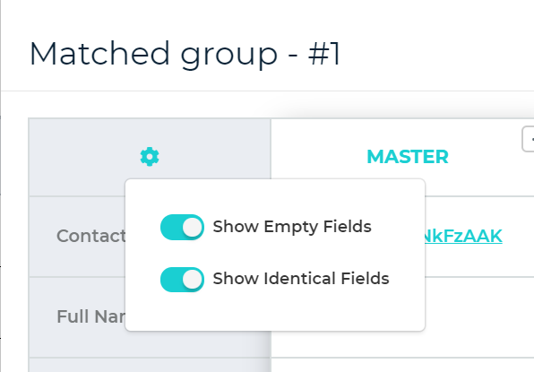 Configure dataset display fields