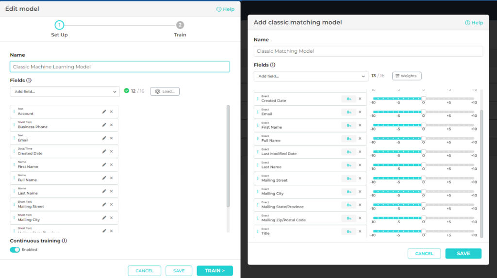 Matching Model Setup
