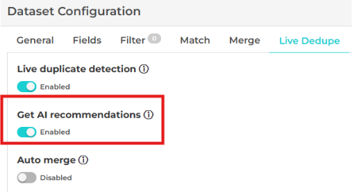 dataset configuration