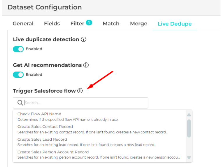 dataset configuration