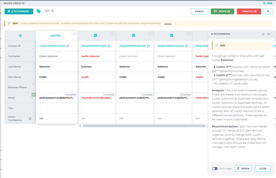 Duplicate Review and Personalized Rule