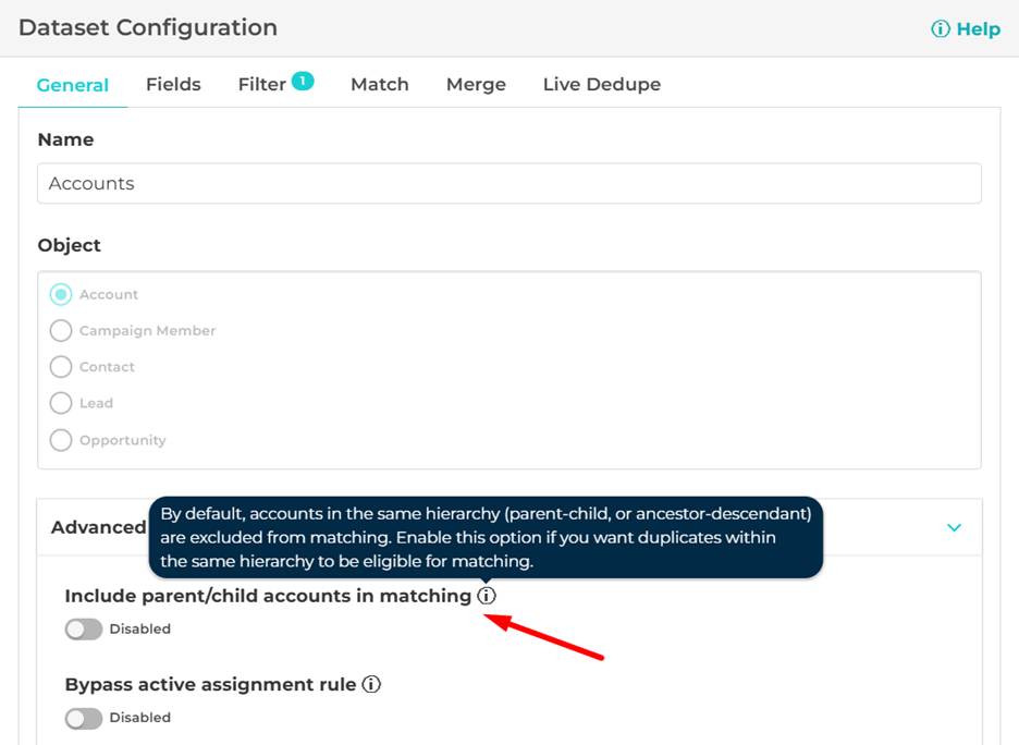 dataset configuration