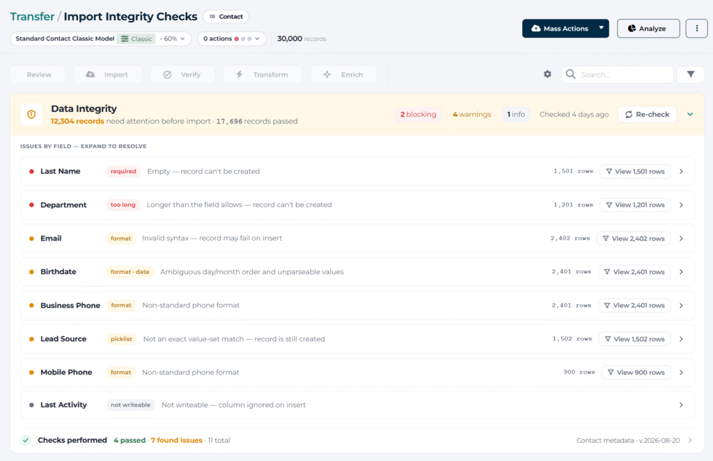 validate imports