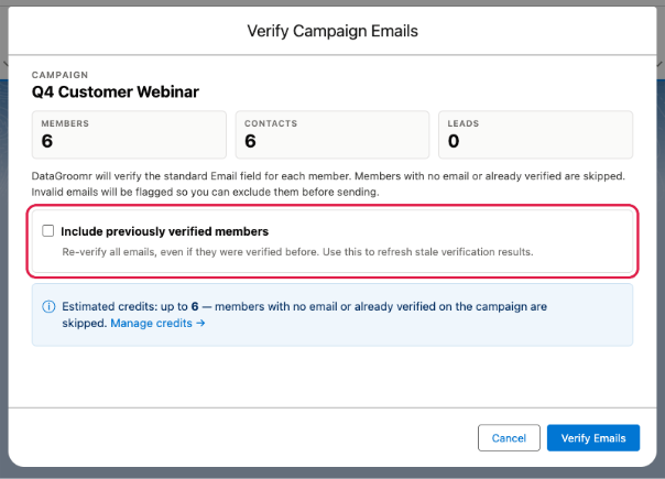 verify campaign emails